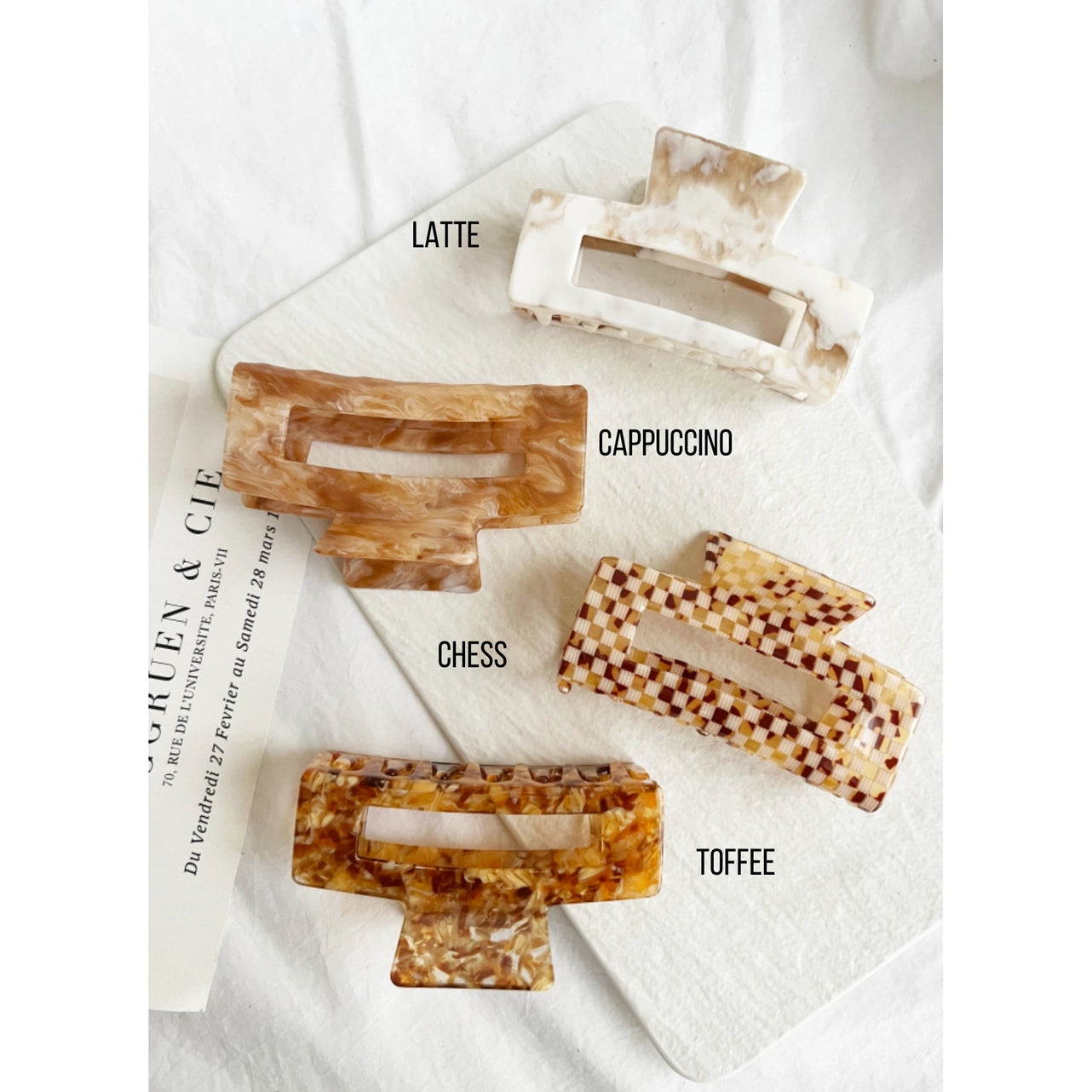 Betty Jumbo Claw Clips - Cappuccino